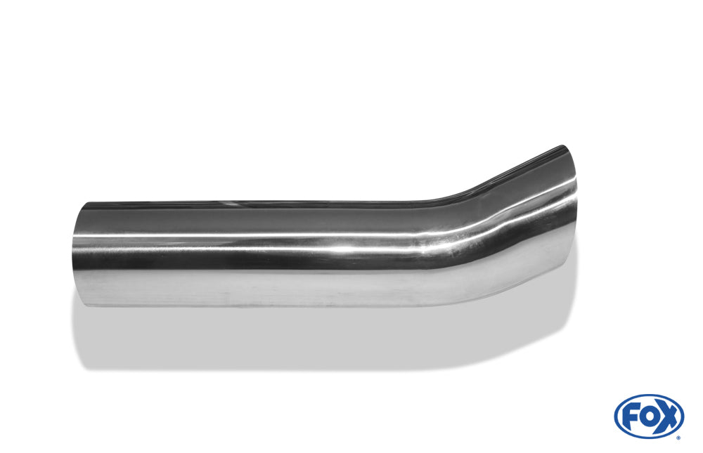 FOX Anschweißendrohr Typ 18 Ø 70 mm / Länge: 300 mm - rund / uneingerollt / FOX-Design / ohne Absorber