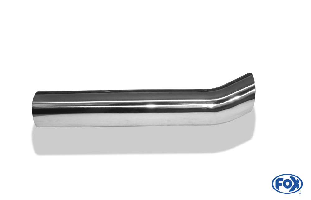 FOX Anschweißendrohr Typ 18 Ø 70 mm / Länge: 400 mm - rund / uneingerollt / FOX-Design / ohne Absorber