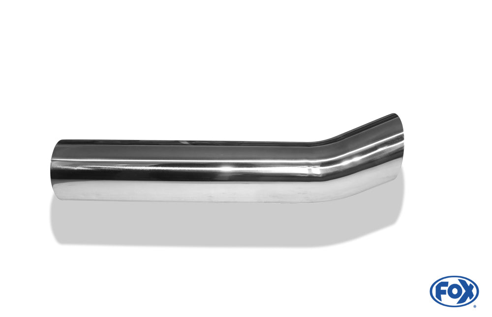 FOX Anschweißendrohr Typ 18 Ø 76 mm / Länge: 400 mm - rund / uneingerollt / FOX-Design / ohne Absorber