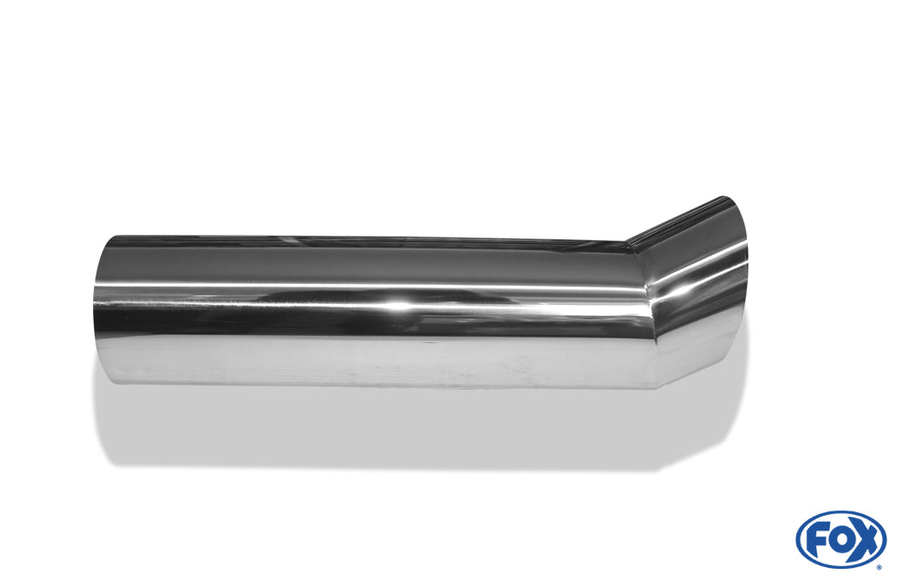 FOX Anschweißendrohr Typ 18 Ø 100 mm / Länge: 400 mm - rund / uneingerollt / FOX-Design / ohne Absorber