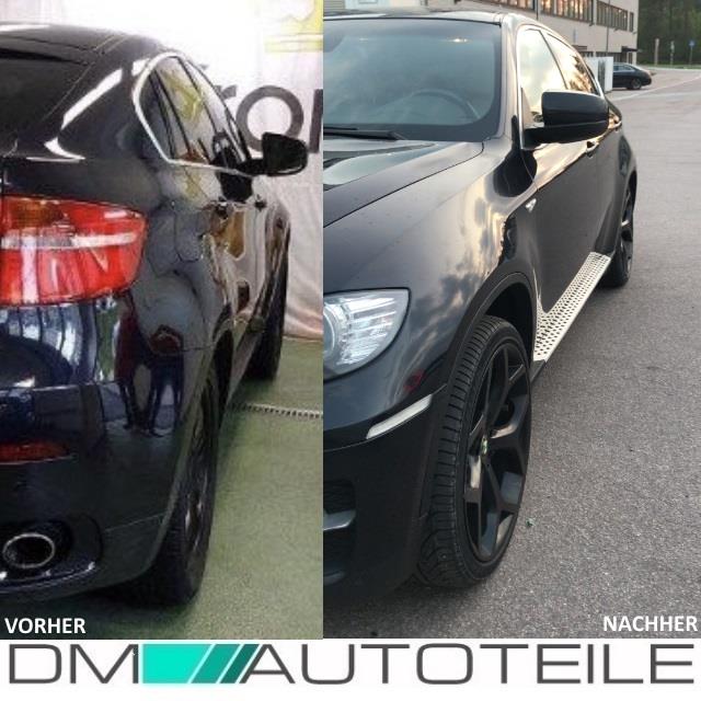SET ALUMINIUM Trittbretter Einstieg+Anbaumaterial passt für BMW X6 E71 E72 08-14
