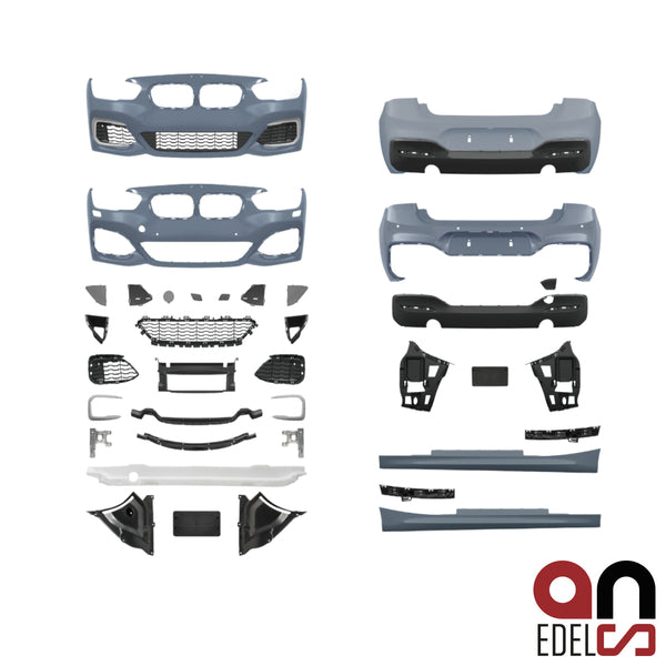 AN Sport Komplett Paket Evo Bodykit passt für BMW 1er F21 3-Türer 135i Duplex LCI Facelift ab 2015 auch M135i