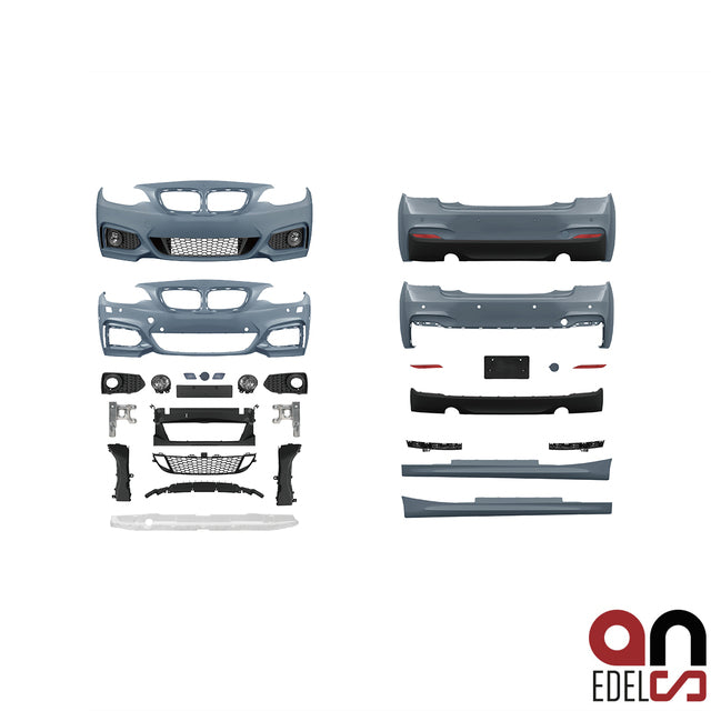 AN Umbau Sport Bodykit für SRA + mit/ohne PDC +Diffusor 235i Duplex passend für BMW 2er F22 F23 Serie & M-Paket Modelle bj...