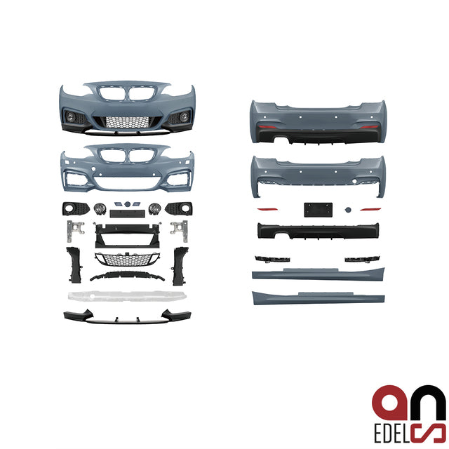 AN Performance Umbau Sport Bodykit für SRA + mit/ohne PDC 2-Rohr links passend für BMW 2er F22 F23 Serie & M-Paket Modelle...