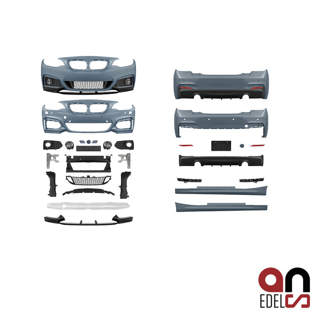 AN Performance Umbau Sport Bodykit für SRA + mit/ohne PDC +Diffusor 235i Duplex passend für BMW 2er F22 F23 Serie & M-Pake...