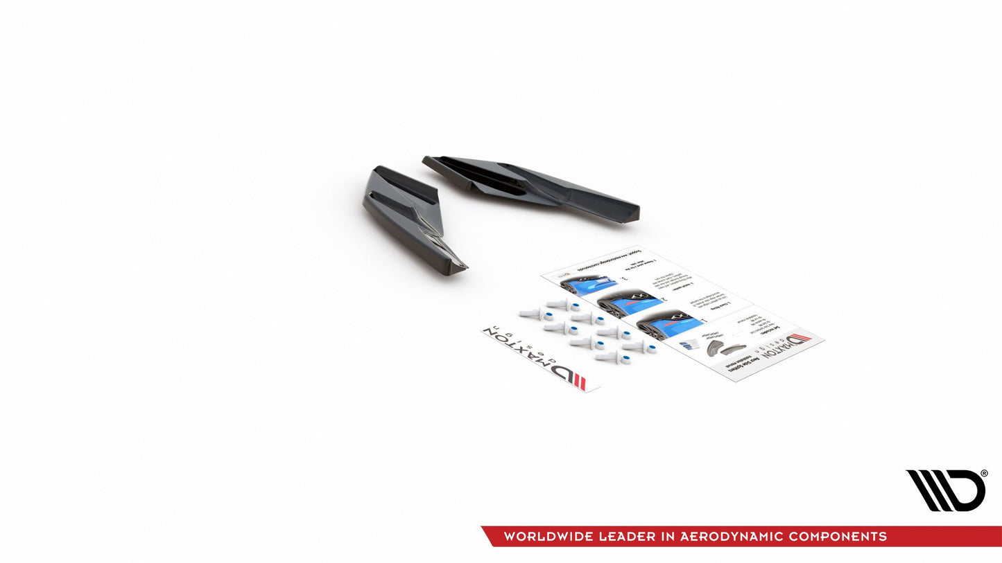 Heck Ansatz Flaps Diffusor für VW Golf 8 schwarz matt