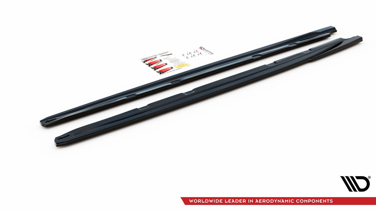 Seitenschweller Ansatz für V.5 Seat Leon Cupra / FR Mk3 FL schwarz Hochglanz