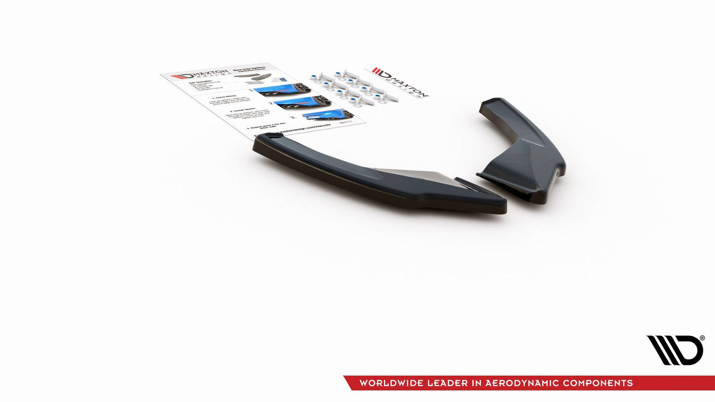 Heck Ansatz Flaps Diffusor für Volkswagen Golf 8 GTI schwarz Hochglanz