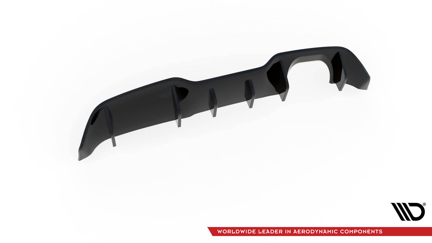 Diffusor Heck Ansatz für Ford Fiesta ST (5-Türige version) Mk7 Facelift schwarz matt