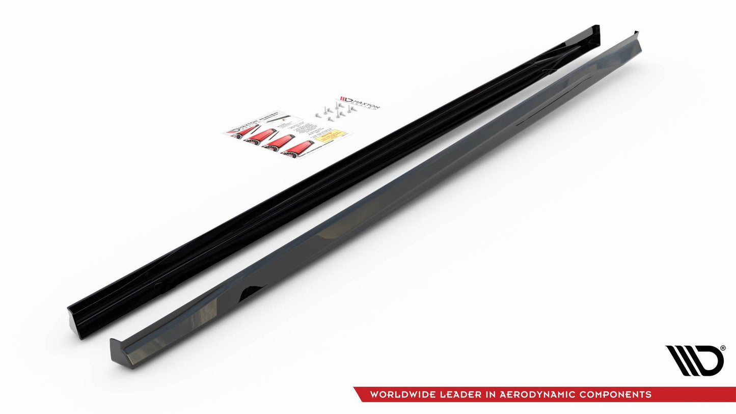 Seitenschweller Ansatz für V.3 für Volkswagen Golf 8 GTI schwarz matt