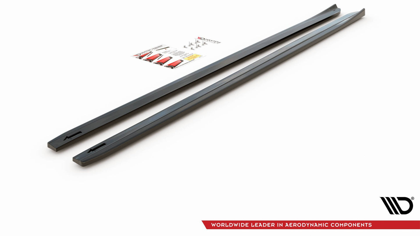 Seitenschweller Ansatz für V.4 VW Golf 7 R / R-Line Facelift schwarz Hochglanz