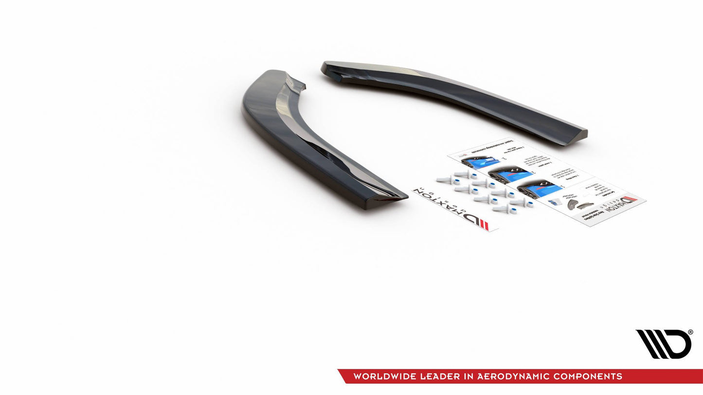 Heck Ansatz Flaps Diffusor für Ford S-Max Vignale Mk2 Facelift Carbon Look