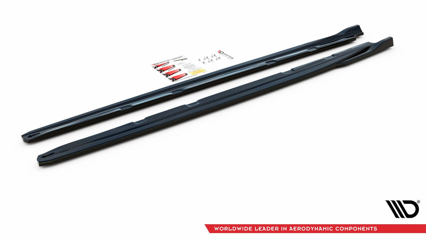 Seitenschweller Ansatz für V.4 Seat Leon Cupra / FR Mk3 FL schwarz Hochglanz
