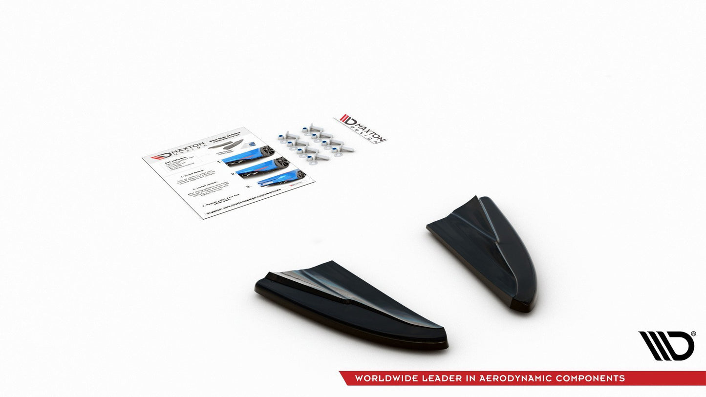 Heck Ansatz Flaps Diffusor für Volvo V40 Carbon Look
