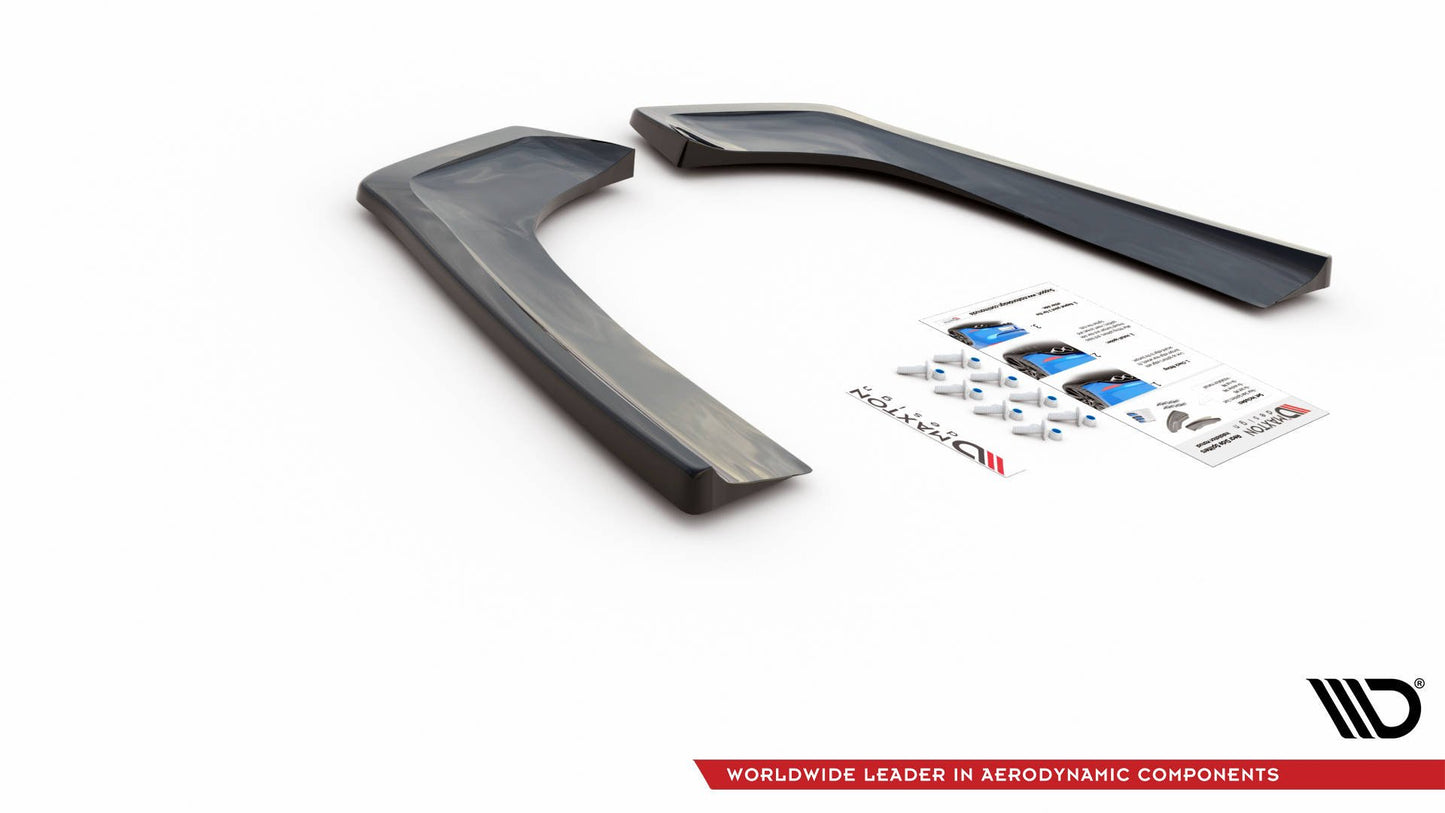 Heck Ansatz Flaps Diffusor für Mercedes-Benz CLA Shooting Brake AMG-Line X118 schwarz Hochglanz