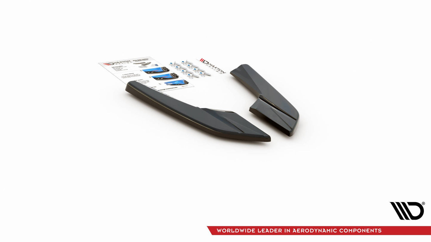 Heck Ansatz Flaps Diffusor V.2 für Audi S3 Limousine 8V Facelift Carbon Look