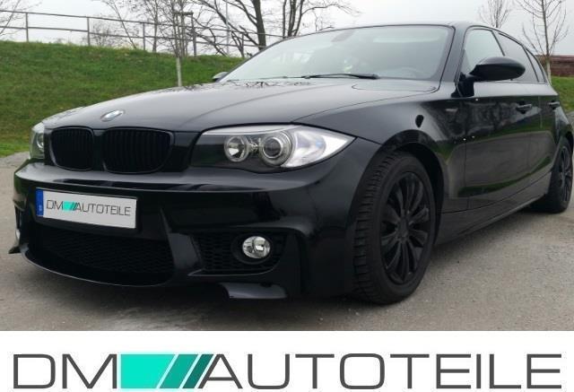 Bodykit Stoßstange vorne Hinten + Nebel Smoke passt für BMW 1er E82 E88 Serie & M-Paket nicht 1er M