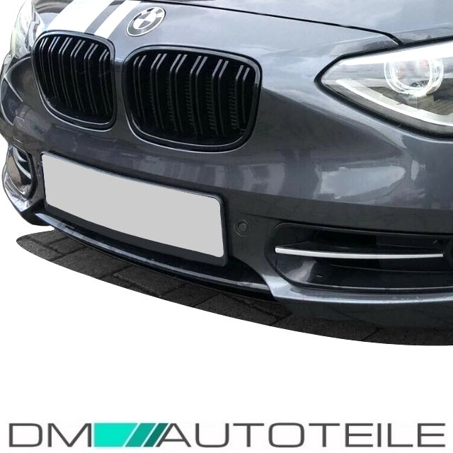 SET Doppelsteg Kühlergrill Grill Schwarz Glanz passt für BMW 1er F20 F21 bj11-15