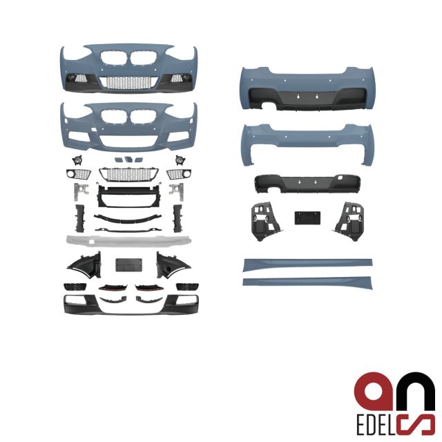 AN Umbau Sport-Performance Bodykit +Spoiler+ Diffusor 2 Rohr passt für BMW 1er F20 5-Türer 11-15