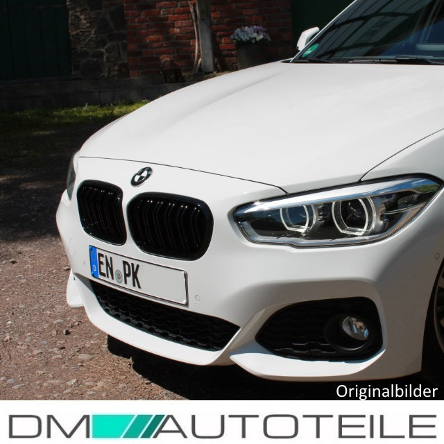 Kühlergrill Doppelsteg Schwarz Hochglanz passend für BMW 1er F20 F21 LCI ab 2015