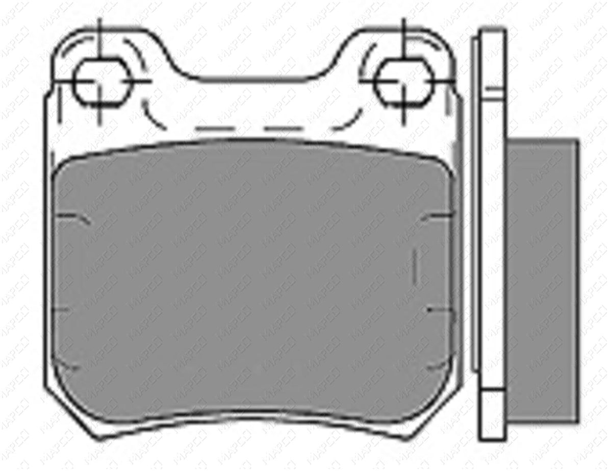 MAPCO Bremsbelagsatz, Scheibenbremse Hinterachse 6357