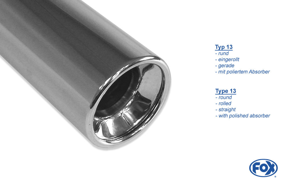 FOX Nissan Primera P11 - 4/5trg. Limousine Endschalldämpfer Ausgang rechts/links - 1x90 Typ 13 rechts/links