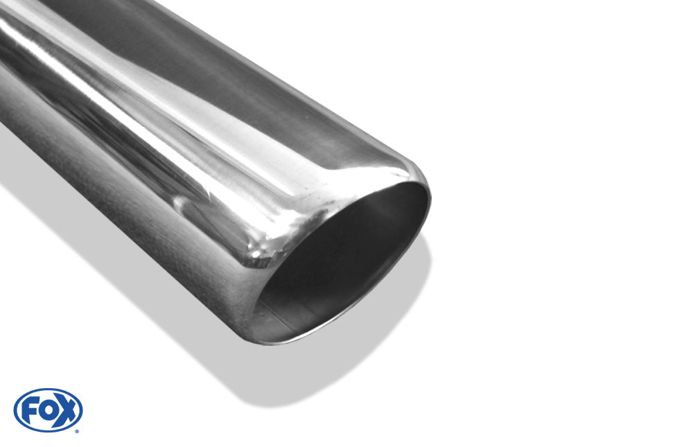 FOX Anschweißendrohr Typ 65 90 mm / Länge: 300 mm - rund / angerollt / abgeschrägt/ ohne Einsatz