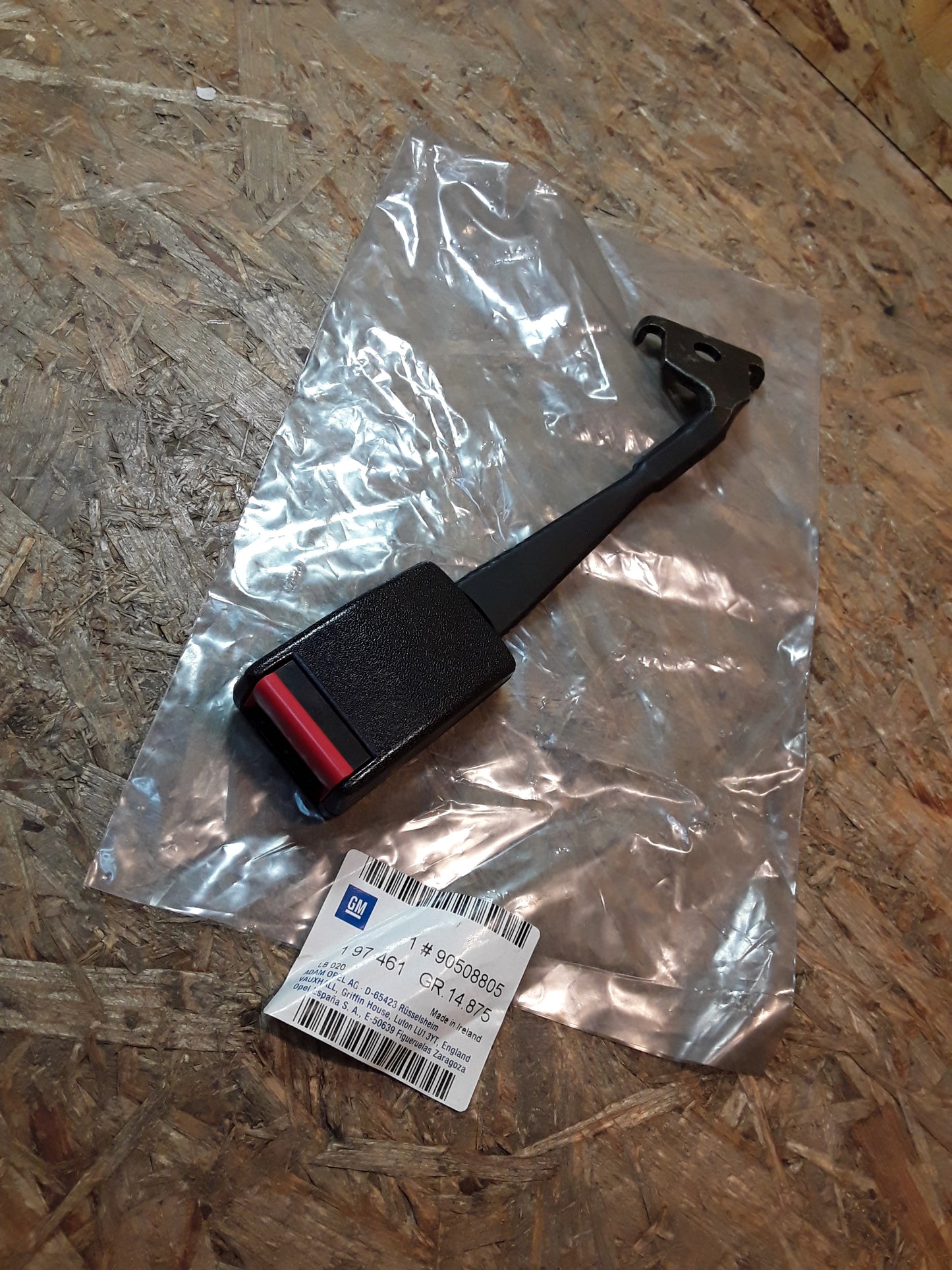 Original GM Opel Schloss Sicherheitsgurt links ohne Straffer 90508805 Vectra B