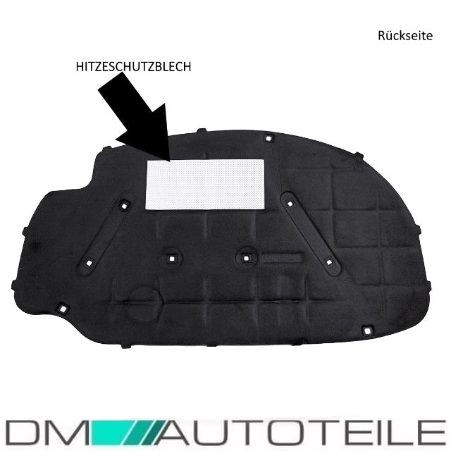 Dämmatte Motorhaube Motorhaubendämmung Motorraumdämmung +Montagekit passt für VW GOLF V 5 JETTA III OE: 1K0 863 831D