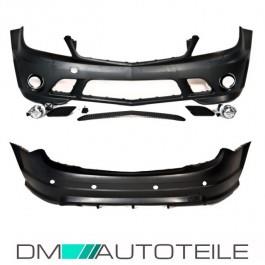Set Mercedes W204 Stoßstange Front & Heck AMG C63 Look 07-11 Bodykit