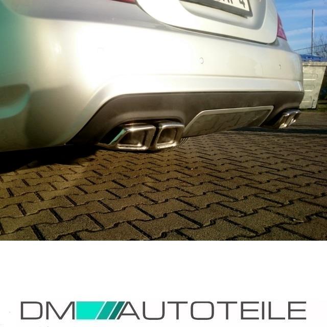 Mercedes W221 W212 Auspuffblenden Endrohre Eckig Blenden 05-11 + Zubehör S63 AMG