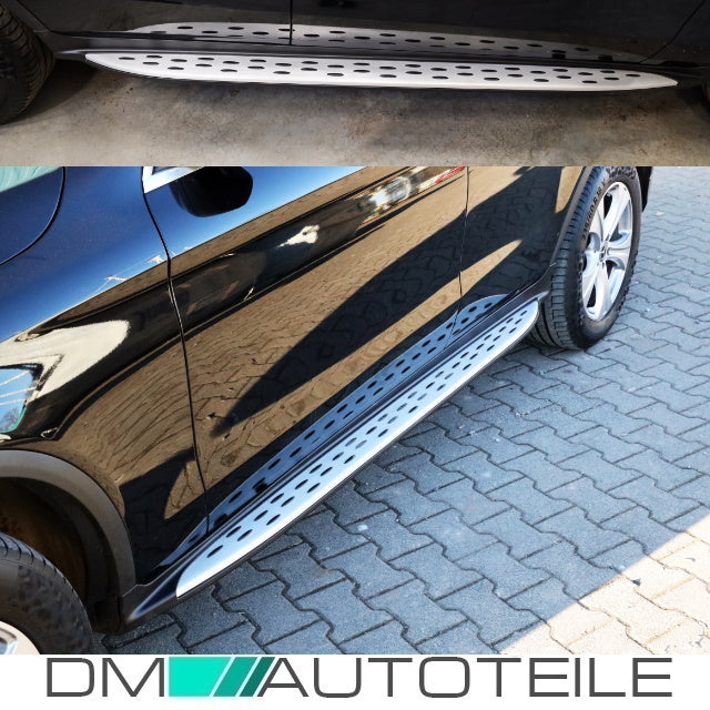 Satz Trittbretter Alu + Anbaumaterial passend für Mercedes GLC X253 + Coupe C253 2015-2019