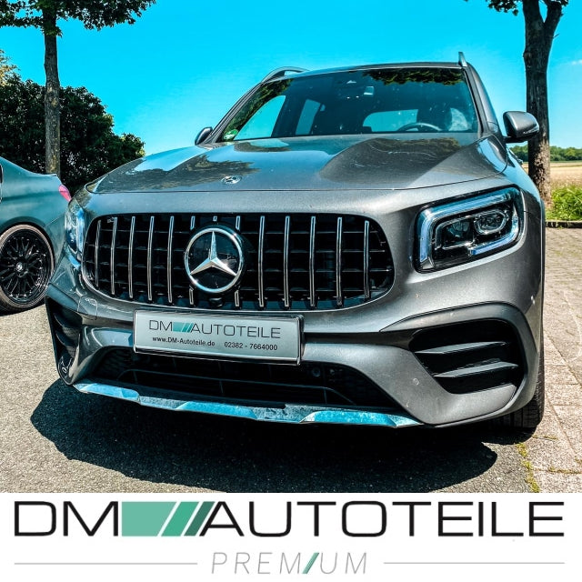 Sport-Kühlergrill für Panamericana GT Chrom passt für Mercedes GLB-Klasse X247 ab 2019 mit AMG Line