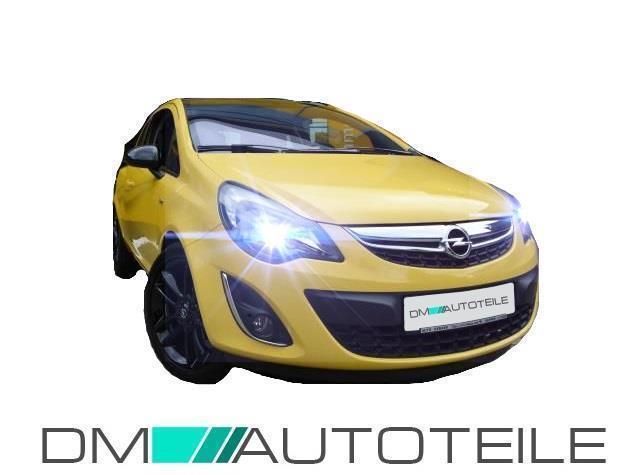 Set Opel Corsa D Scheinwerfer rechts & links Klarglas 11-14 Facelift + Tagfahrlicht H7/H1 +Birnen