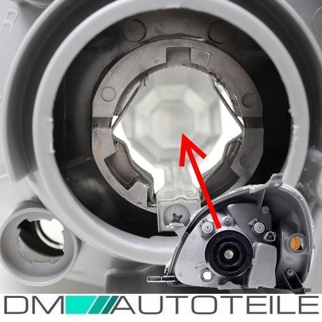 Set Toyota Yaris Scheinwerfer H4 Rechts Bj 99-02 + Stellmotor + 1x H4 Birne