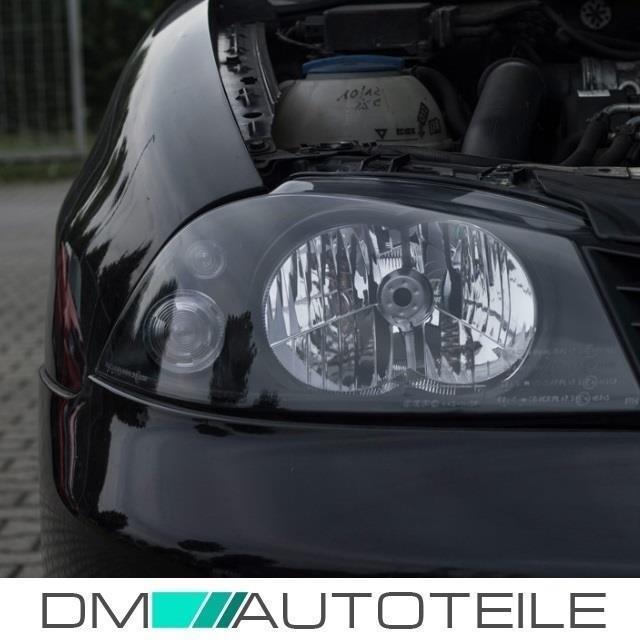 Set Seat Ibiza 6L Cordoba Scheinwerfer RE+LI Schwarz Bj 02-08 für LWR H4 +2x H4 Birne