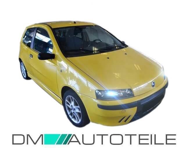 Set Fiat Punto 188 Scheinwerfer Rechts & Links 99-03 Schwarz H1/H1 + Birnenpaket