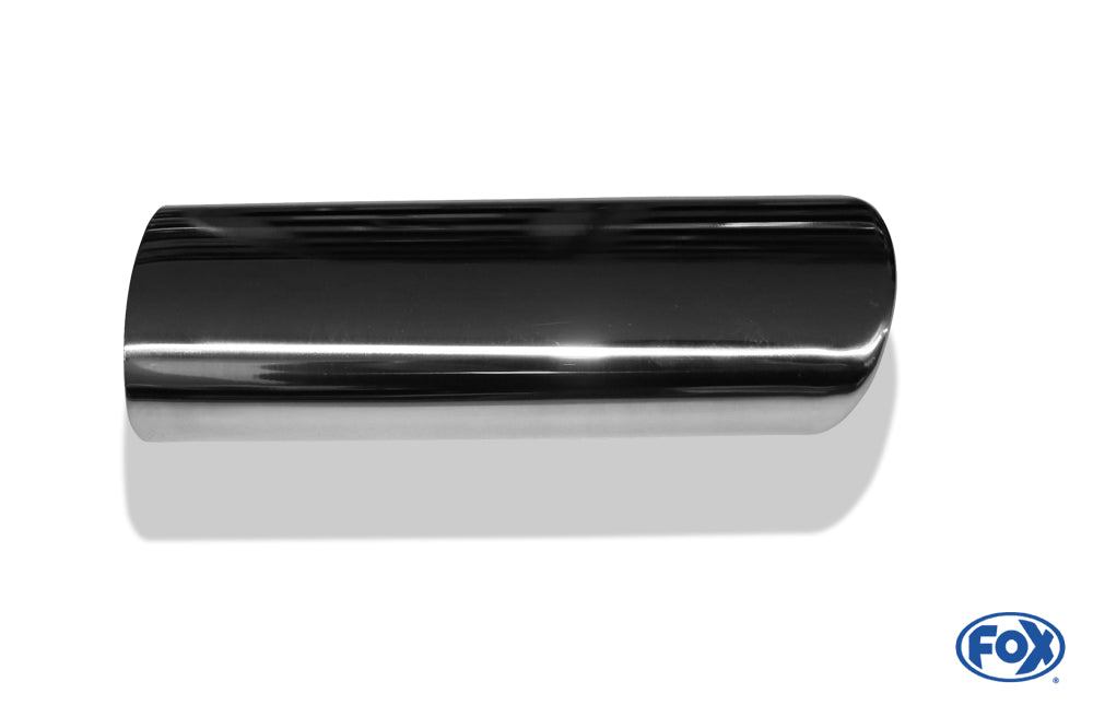 FOX Anschweißendrohr Typ 32 86x54 mm / Länge: 200 mm / oval / eingerollt / 29° abgeschrägt / ohne Absorber