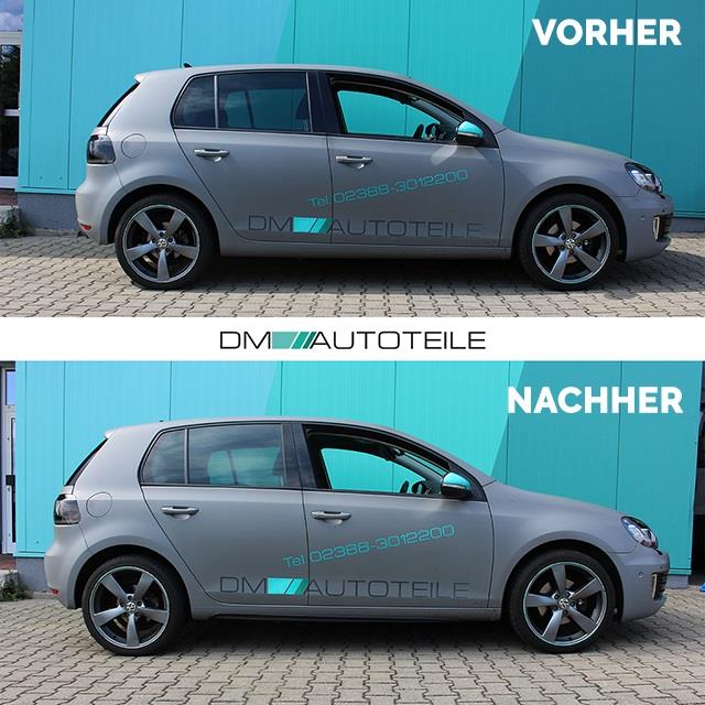 Set Seitenschweller Satz Schwarz +Anbauteile passt für VW Golf 6 VI auch GTI