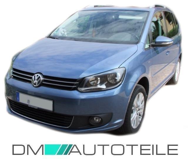 Kühlergrill Schwarz Chrom Leiste passt für VW Touran GP Facelift 1T3 Caddy 2K 2C