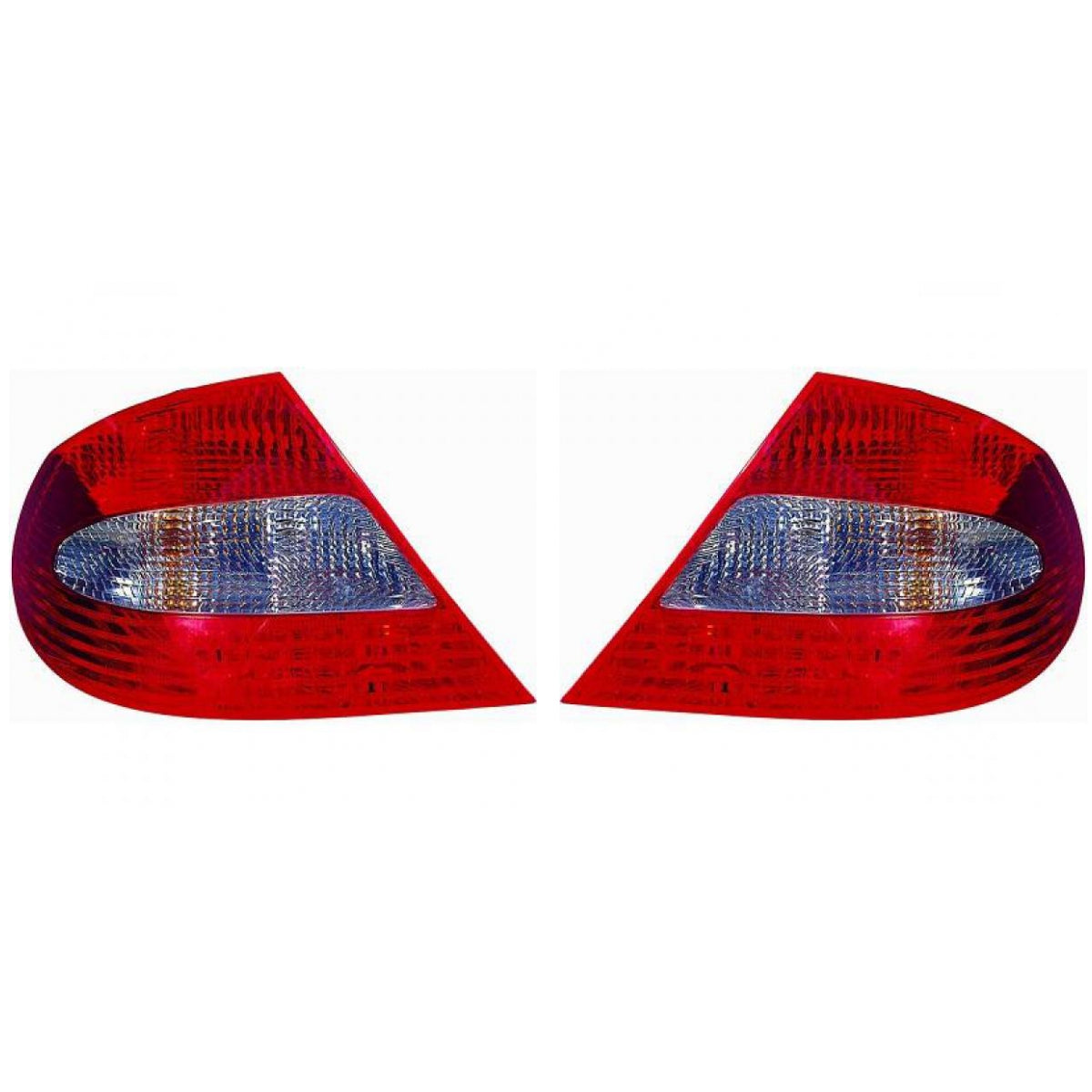 Depo / TYC Rückleuchte schwarz/rot SET passt für Mercedes CLK 209 ab 05-10