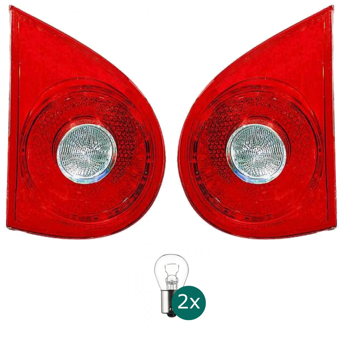 Depo / TYC Rückleuchte P21W links passt für VW Golf V (1K1) ab Baujahr 03-08 inklusive Leuchtmittel/Birnen