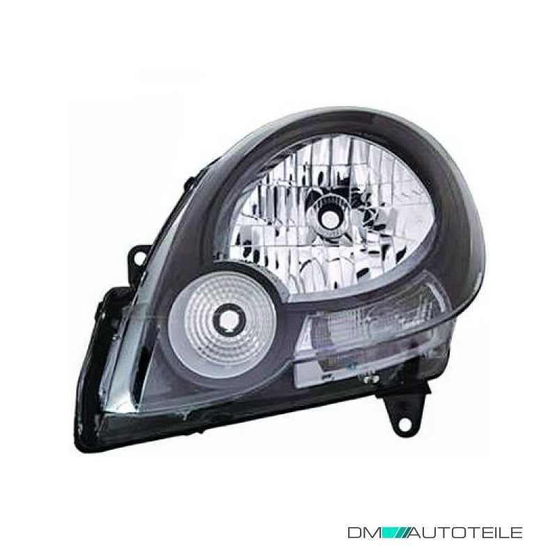 Scheinwerfer H4 rechts schwarz passt für Renault Kangoo Grand Rapid BE BOP 08-13
