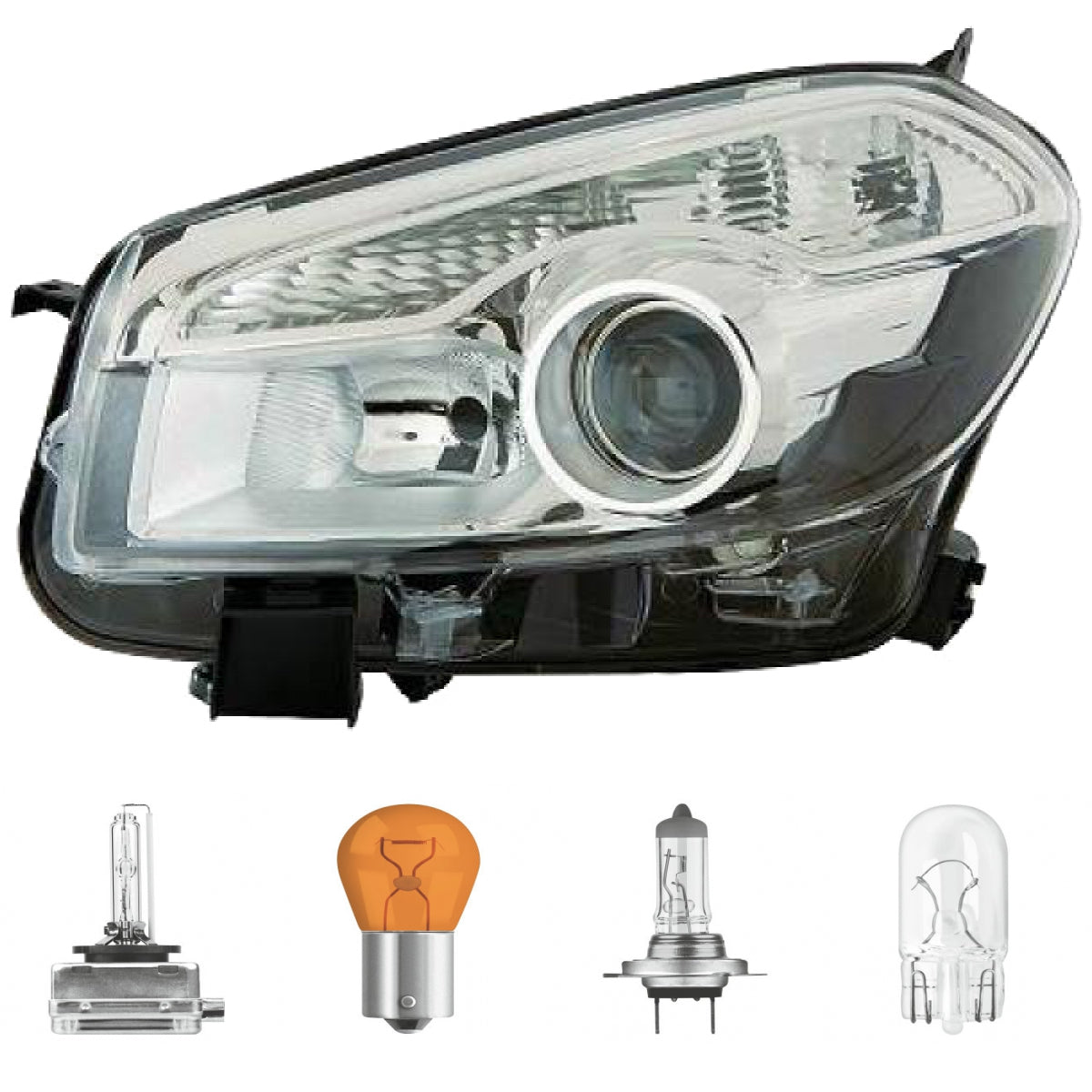 Xenon Scheinwerfer D1S/H7 links passt für Nissan Qashqai / +2 I (J10) ab 10-13 inklusive Leuchtmittel/Birnen