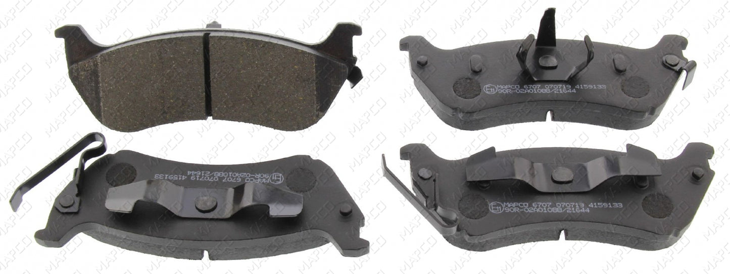 MAPCO Bremsbelagsatz, Scheibenbremse Hinterachse 6707