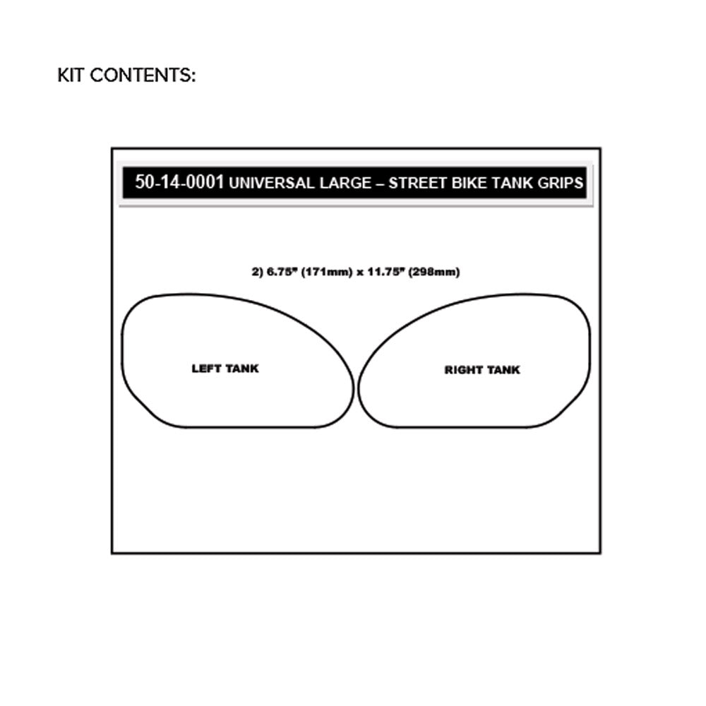 Stomgrip Traktionspad Streetbikes Schwarz Kawasaki Ninja ZX-12R Bj. 00-06