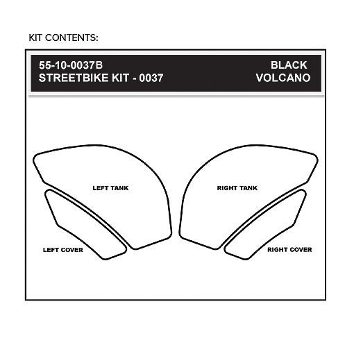 Stomgrip Traktionspad Streetbikes Schwarz Kawasaki Ninja ZX-6R Bj. 09-22
