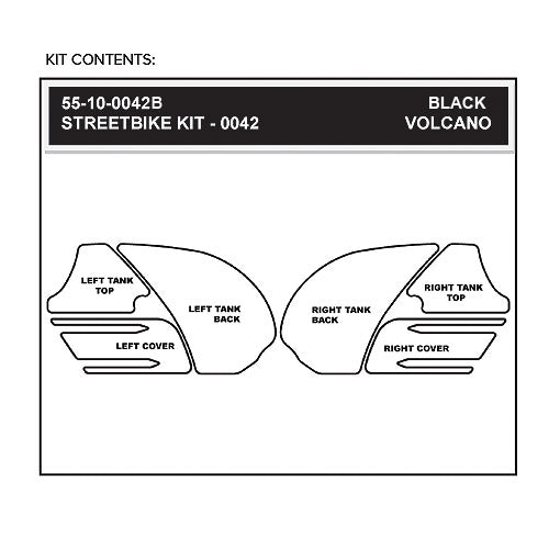 Stomgrip Traktionspad Streetbikes Schwarz Kawasaki ZZR 1400 Bj. 12-20