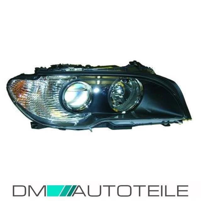 Scheinwerfer rechts Bosch Schwarz Blinker weiß passend für BMW E46 Coupe Cabrio 03-07 (für LWR)
