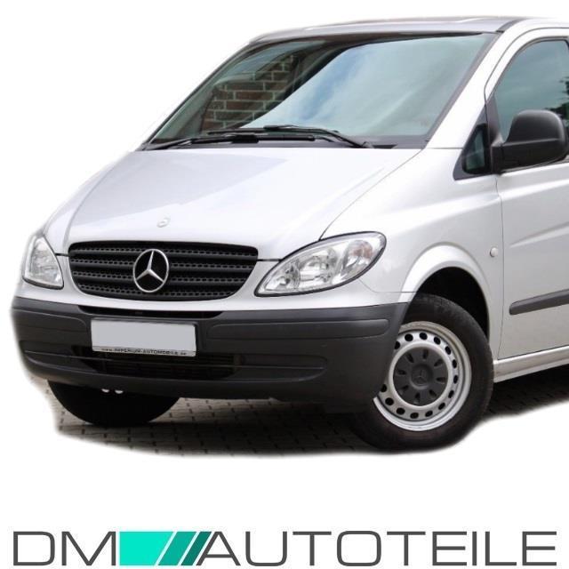 Mercedes Vito W639 Frontstoßstange Bj 03-10 schwarz nicht für PDC mit Leisten